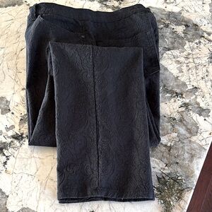 Black Textured Pants Size 12